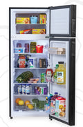 Black InVision 12V RV Refrigerator Interior - Open Door Storage View | United RV Parts