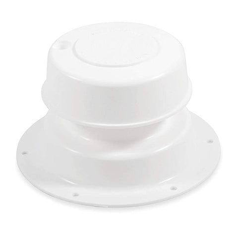 Polar White UV-Stabilized Plastic RV Plumbing Vent Cap 40032 - Angled View | United RV Parts