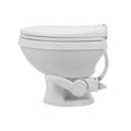 White Dometic 401 RV Toilet with Flush Pedal - Side Angle | United RV Parts