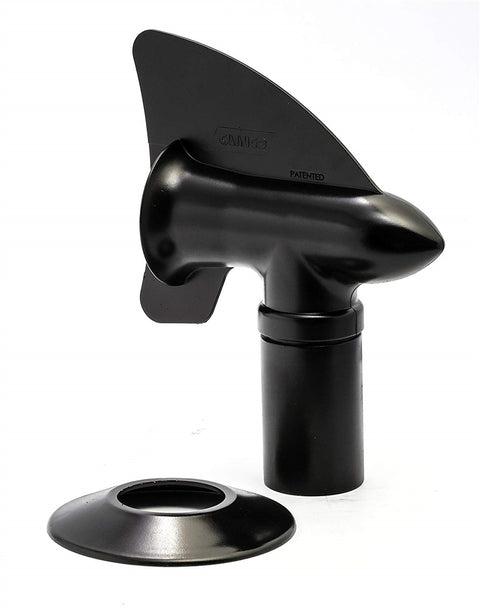 Black Camco Cyclone RV Plumbing Vent - Side View With Base | United RV Parts