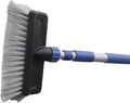 Black Soft Bristle Brush Head with Blue Handle Connection - Side View | United RV Parts