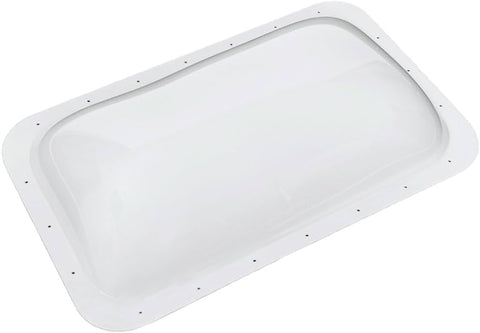 White Polycarbonate RV Skylight Dome 16x27 - Angled Top View | United RV Parts