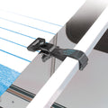Black RV Awning De-Flapper Installed on White Awning | United RV Parts