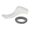 White Plastic Thetford RV Toilet Flush Pedal with Seal - Top View | United RV Parts