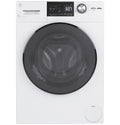 White GE Front Load Washer Dryer Combo GFQ14ESSNWW - Door Open Front View | United RV Parts
