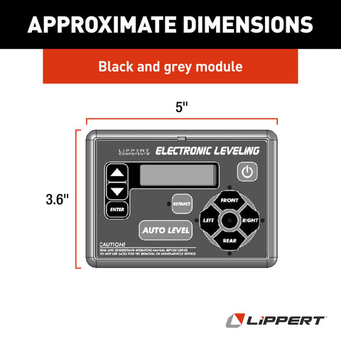 Lippert Ground Control Touchpad Dimensions 5 x 3.6 Inches - Technical Specs | United RV Parts