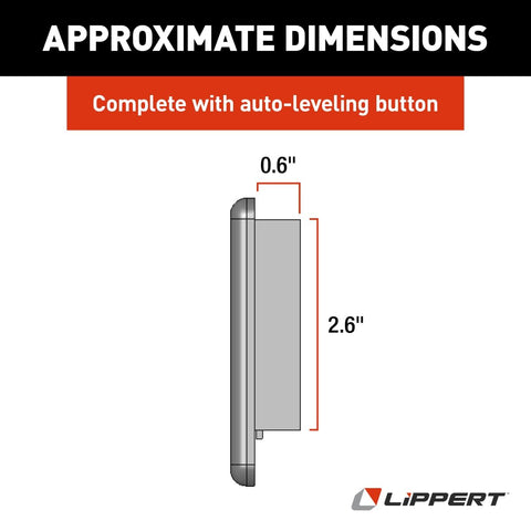Lippert 421484 Leveling Touchpad Thickness 0.6 Inches - Side Profile View | United RV Parts