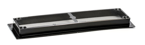 Camco 42164 Black RV Refrigerator Vent Base with Mesh Screen - Front Profile | United RV Parts