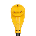 Yellow 30 Amp Male Plug with LED Indicators - Detail View | United RV Parts