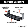 Lippert 24-Inch Manual RV Step Features - Anti-Slip Tread Tape & Powder-Coated Finish | United RV Parts