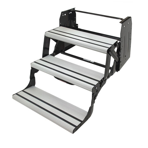 Silver Aluminum Alumi-Tread Triple Step - Extended View | United RV Parts
