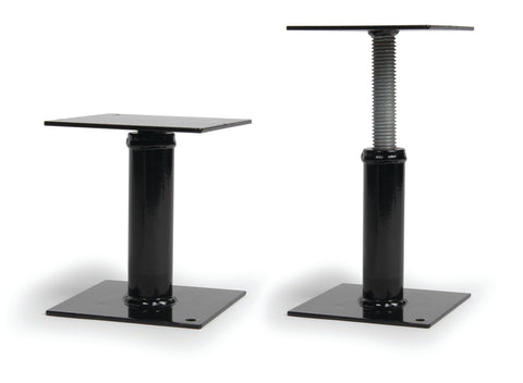 Black Metal Camco RV Step Brace 43681 - Adjustable Height Comparison | United RV Parts