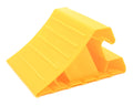 Yellow Plastic Camco Super Wheel Chock - Side View | United RV Parts