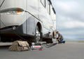 Viair 450P RVS Tire Inflator in Use with Class A RV - Lifestyle Shot | United RV Parts