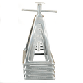 Silver Aluminum Trailer Stabilizer Stacker Jacks Nested Stack - Front View | United RV Parts