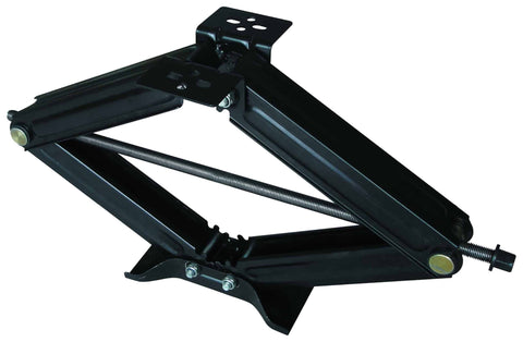 Black Steel RV Scissor Jack 6500 lb Capacity - Angled View | United RV Parts