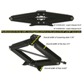 Ultra-Fab RV Scissor Jack Dimensions Diagram - Collapsed & Extended Views | United RV Parts