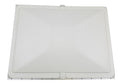 White Hengs RV Escape Hatch Replacement Lid 90088-C1 with Black Seal Gasket - Top Angle | United RV Parts