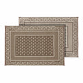 Beige Faulkner Reversible Vineyard RV Patio Mat 9x12 - Both Sides Shown | United RV Parts