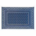 Blue Polypropylene RV Patio Mat - Vineyard Pattern Side | United RV Parts