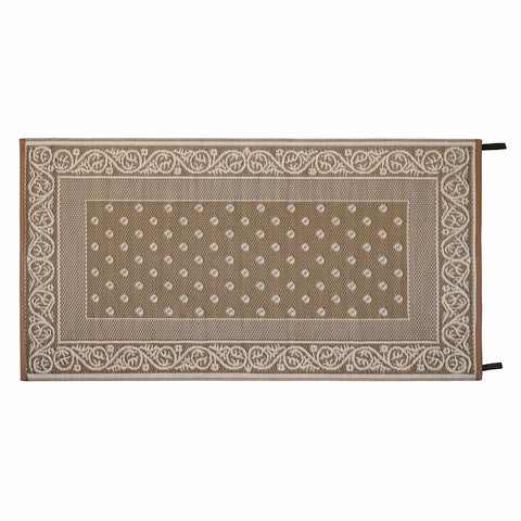 Beige Polypropylene Vineyard Pattern Patio Mat - Full View | United RV Parts