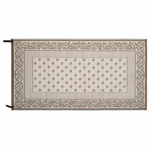 Beige Weather-Resistant RV Patio Mat - Reverse Side Detail | United RV Parts