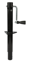Black Steel Ultra-Fab Sidewind Manual Tongue Jack 49-954031 - Front View | United RV Parts