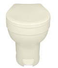 Parchment Thetford RV Toilet 31836 - Rear View with Foot Flush Pedal | United RV Parts