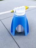 Camco Water Filter Stand with Inline Filter Setup - Outdoor Concrete Installation | United RV Parts