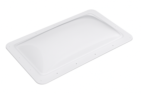 White Polycarbonate RV Skylight Dome 14x34 - Angled Top View | United RV Parts