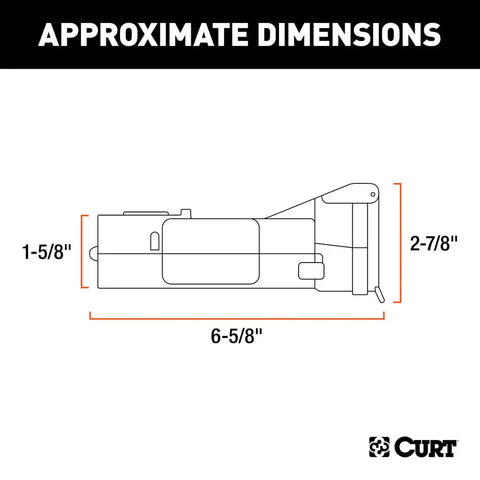 Curt Echo Bluetooth Brake Controller - Dimension Diagram | United RV Parts