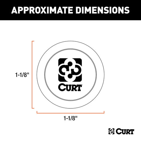 Curt Echo Manual Override Button 51189 Dimensions Chart - 1-1/8 Inch | United RV Parts