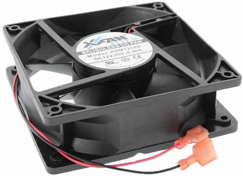 Black Norcold 628685 Cooling Fan Assembly - Side Angle with Wiring | United RV Parts