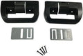 Black Dometic RV Refrigerator Door Handles - Installation Kit with Plates | United RV Parts