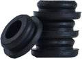 Black Rubber RV Stove Grommets - Close-Up Profile Detail Showing Ribbed Edge | United RV Parts