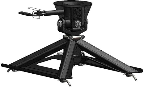 Black Blue Ox BXR2410 24K Gooseneck 5th Wheel Hitch - Angled Side View | United RV Parts
