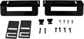 Black Dometic RV Refrigerator Door Handle Set - Flat Lay with All Parts | United RV Parts