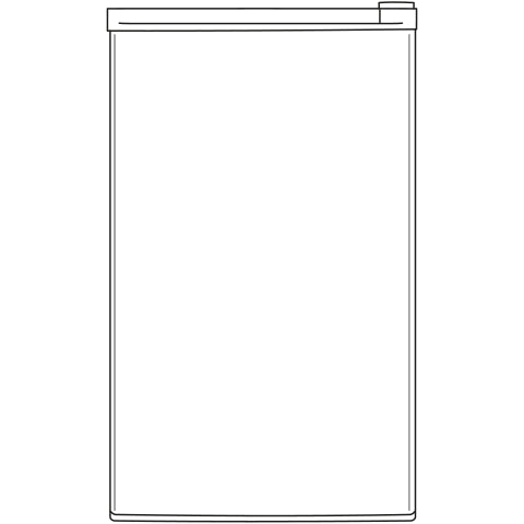 GE Appliances | RV Refrigerator | GME04GGKBB | 4.4 Cubic Feet | Black