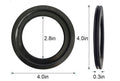 Black Rubber Dometic Toilet Ball Seal - Measurement Diagram | United RV Parts