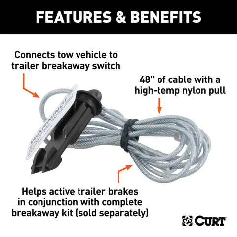 Curt | Cable de seguridad desprendible | 52020