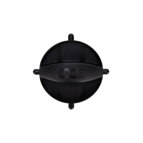 Camco RV Sewer Hose Cap with Twist-Lock Grip - Top View | United RV Parts