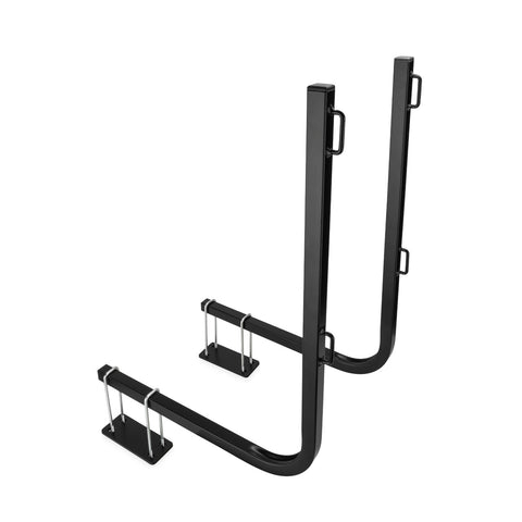 Black Steel Camco Rhino Bumper Mount Tote Tank Holder - Front View | United RV Parts