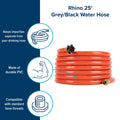 Orange Camco Rhino Grey Black Water Tank Hose Features | United RV Parts