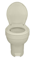 Parchment Thetford Aqua-Magic VI Hi Mobile Home Toilet Replacement - Open Seat Detail | United RV Parts