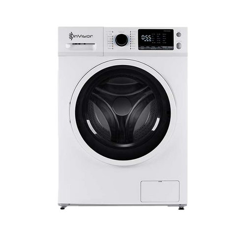 White InVision 680-3910 2.5 Cu Ft RV Front Loading Washer - Front View | United RV Parts