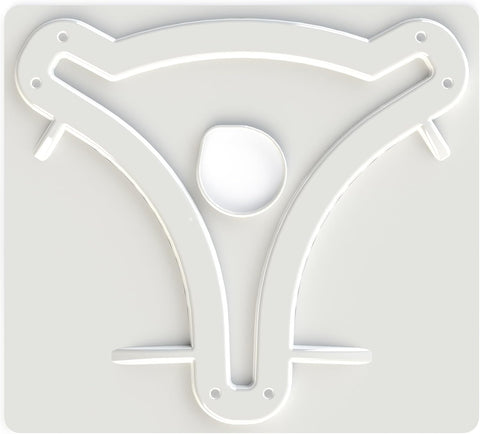 White Steel KING MB8200 OmniPro Antenna Mounting Plate - Top View | United RV Parts
