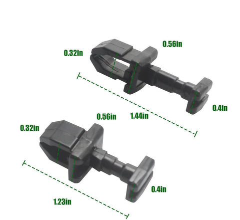 RV Designer E377 Refrigerator Latch with Dimensions 1.44in x 0.56in - Size Detail | United RV Parts