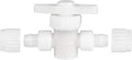 White Plastic PEX Stop Valve - Angled View with Components Separated | United RV Parts
