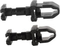 Black Plastic RV Refrigerator Latch E377 2-Pack - Angled View | United RV Parts