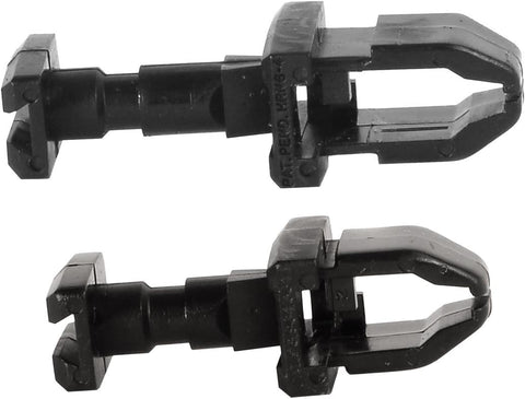 Black Plastic RV Refrigerator Latch E377 2-Pack - Angled View | United RV Parts